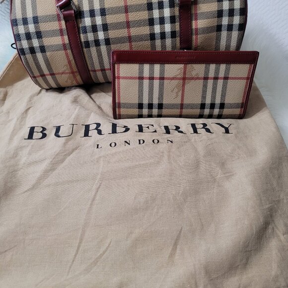 Burberry Nova Check Barrel Bag & Wallet * Leather & Coated Canvas - Picture 5 of 16